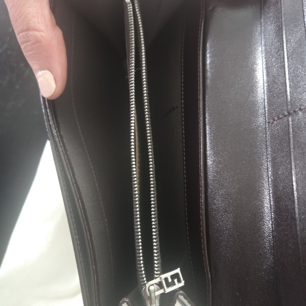 Fendi Zucca Print Brown Zippered Tote And Wallet Set Excellent Used Condition - Picture 9 of 17